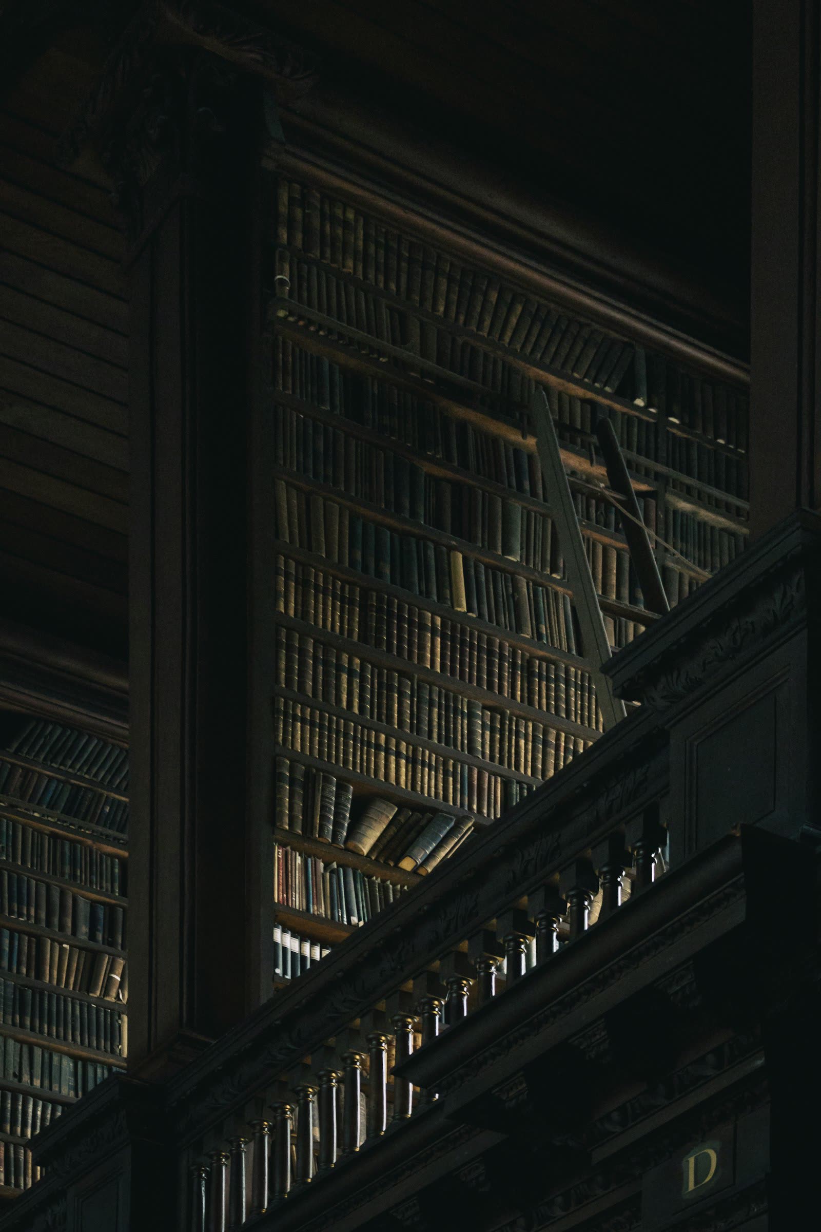 An old library in soft light